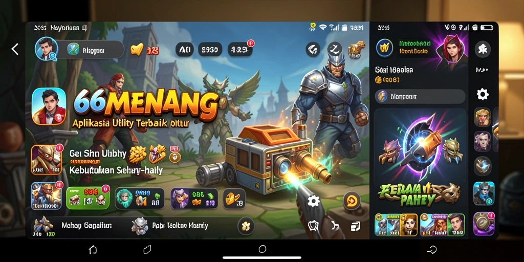 Tampilan antarmuka aplikasi 66MENANG yang intuitif dan menarik.