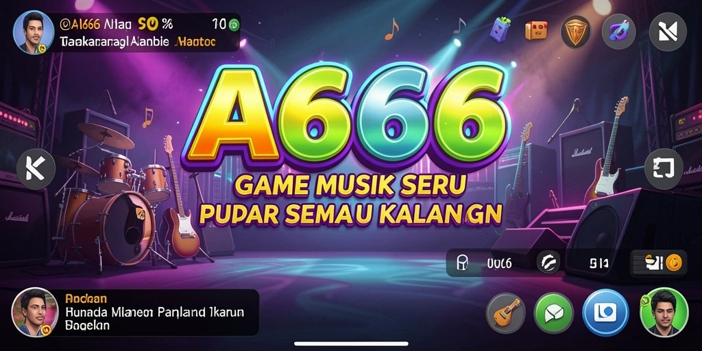 Tampilan gameplay seru di AA666 dengan interaksi musik yang menyenangkan.