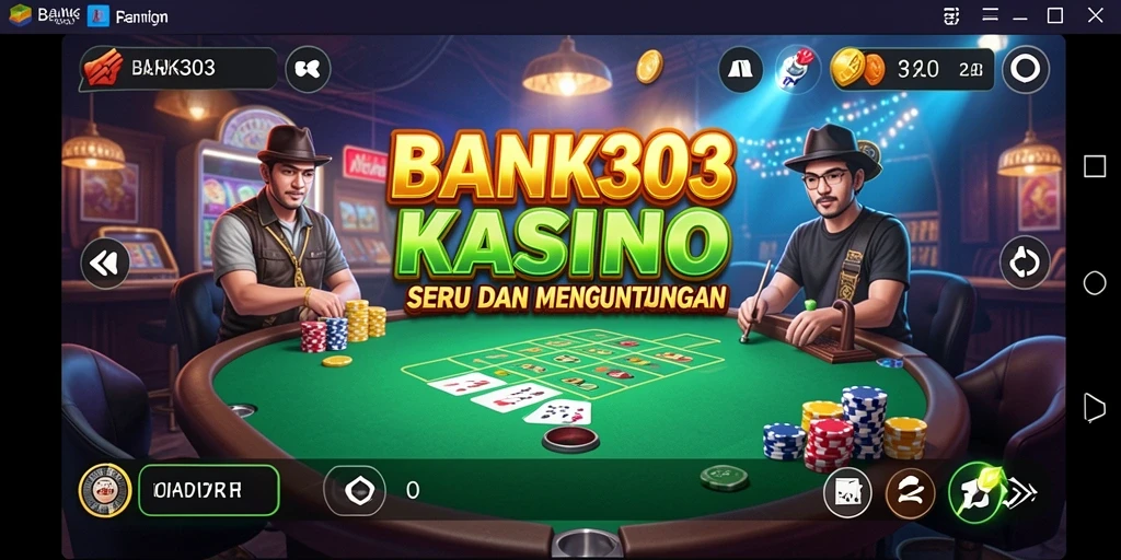 Screenshot utama BANK303 menampilkan petualangan seru dalam permainan Kasino.