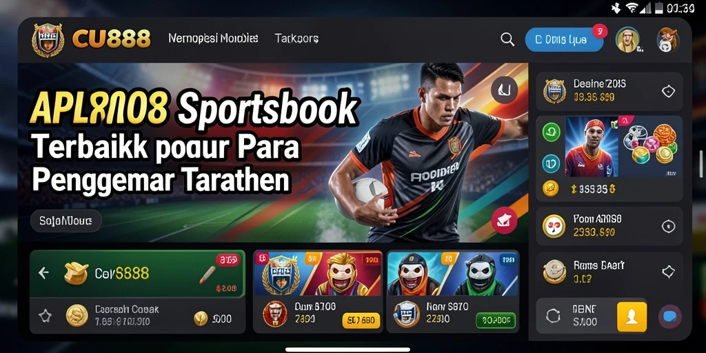 Tampilan menarik dan interaktif dari gameplay Sportsbook CU888.