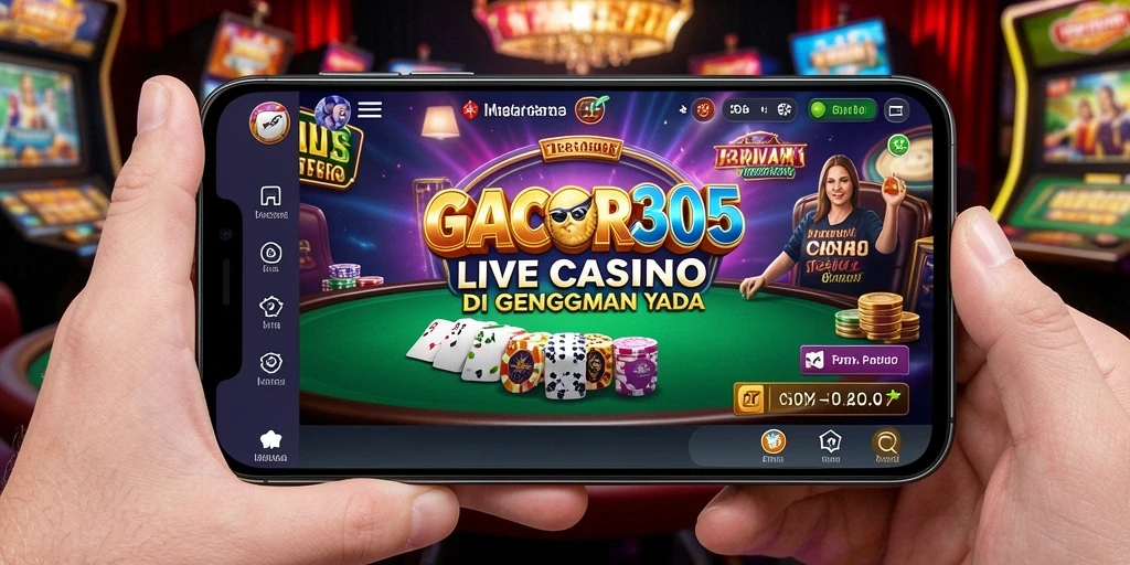 Tampilan screenshot GACOR305 yang menampilkan dealer langsung dan permainan seru.