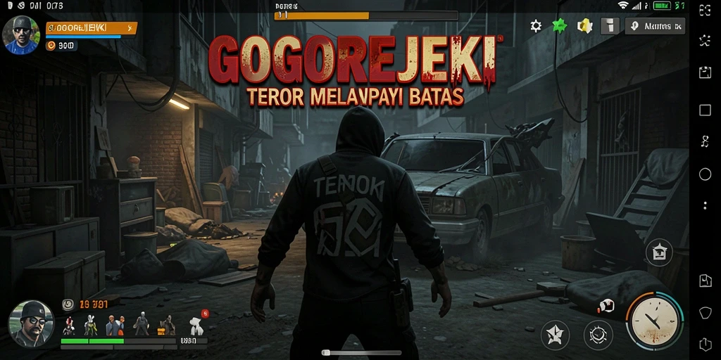 Tampilan gameplay menyeramkan dari GOGOREJEKI dengan atmosfer yang mencekam.