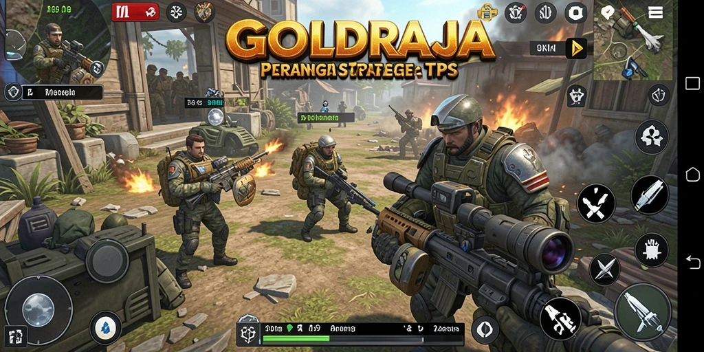 Tampilan seru dari gameplay GOLDRAJA yang mendebarkan.