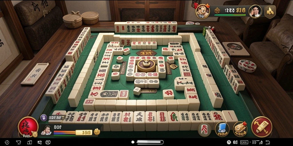 Tampilan gameplay Mahjong yang menarik di IDEBET dengan desain yang menawan.