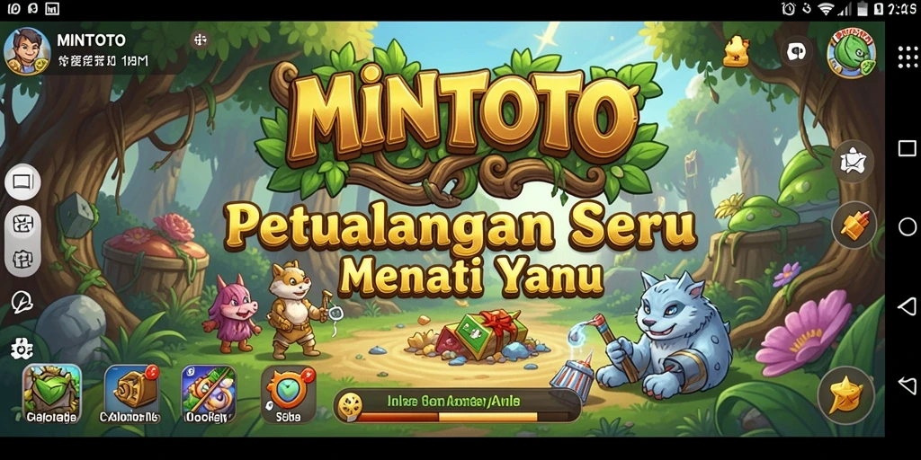 Tampilan gameplay seru dari MINTOTO dalam petualangan yang menantang.