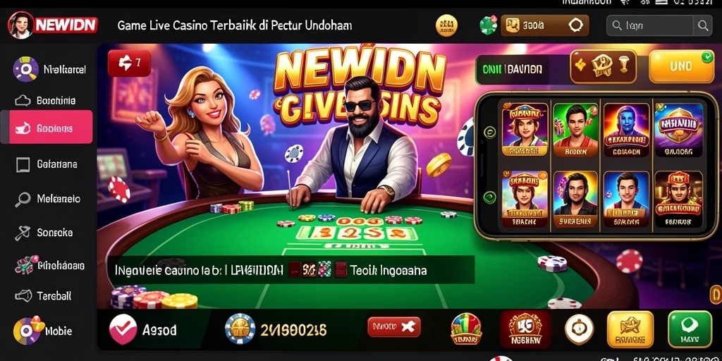 Tampilan gameplay menegangkan di <strong>NEWIDN</strong> dengan dealer nyata.