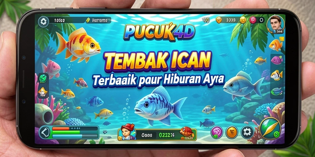 Tampilan gameplay seru PUCUK4D saat menangkap ikan.