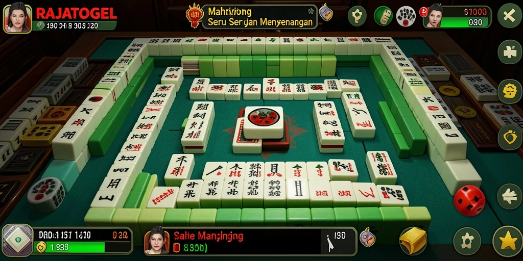 Tampilan gameplay menarik dari RAJATOGEL dengan suasana Mahjong yang seru.