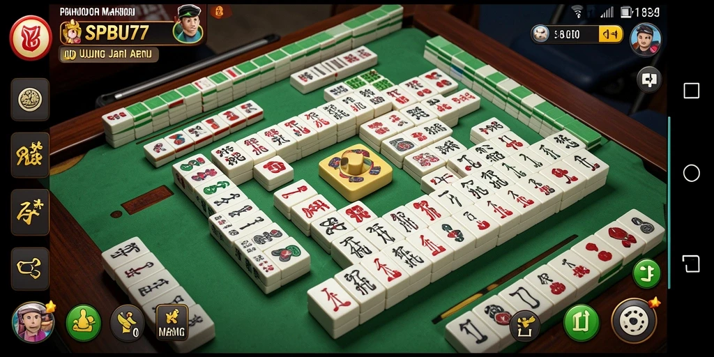 Screenshot gameplay SPBU77 yang menampilkan pengalaman Mahjong yang menarik.